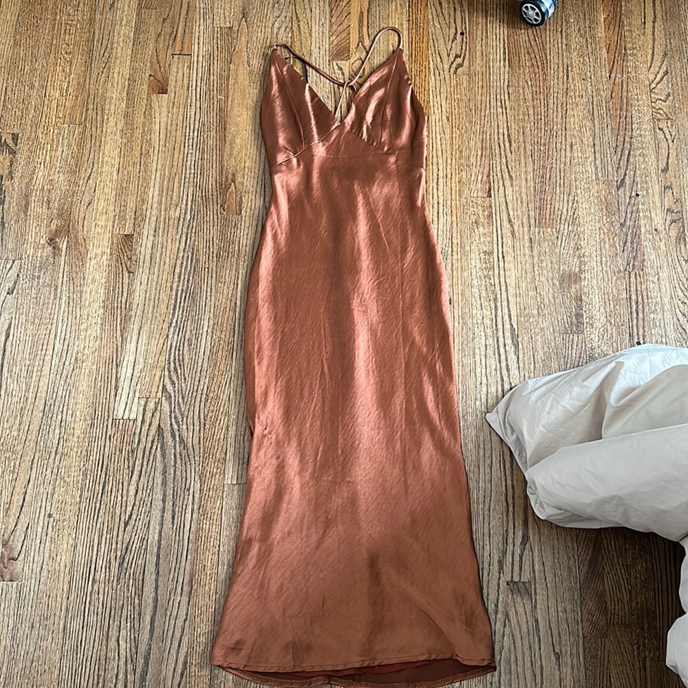 Satin midi dress